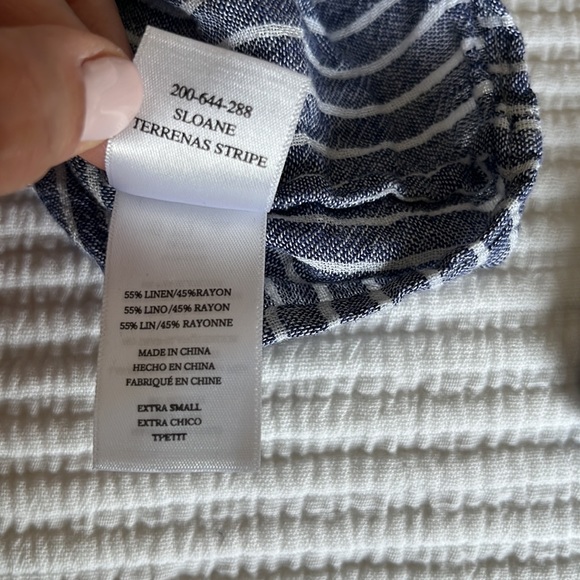 Rails Sloane Terrenas Stripe Linen Top XS - Picture 10 of 10